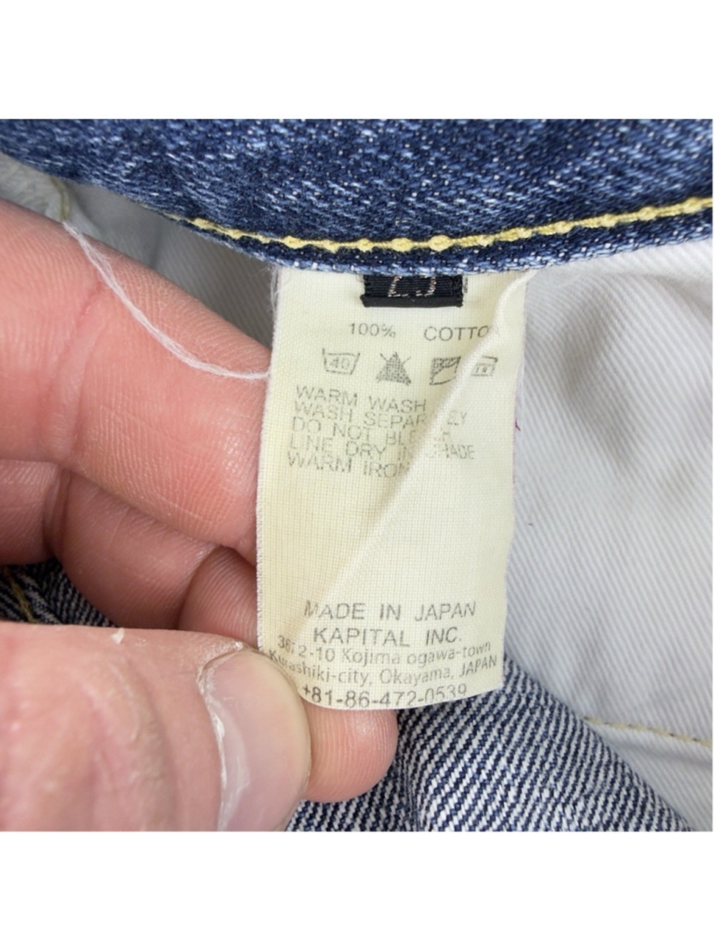 Kapital Men's Jeans Orange Selvedge Button Fly Size 29x28 100% Cotton - Picture 10 of 12